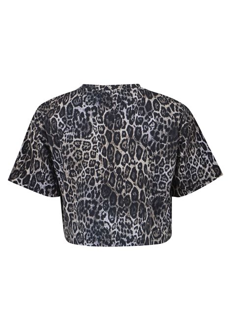 T-shirt con stampa JUST CAVALLI KIDS | JGA26048TSNEPANTER BLK